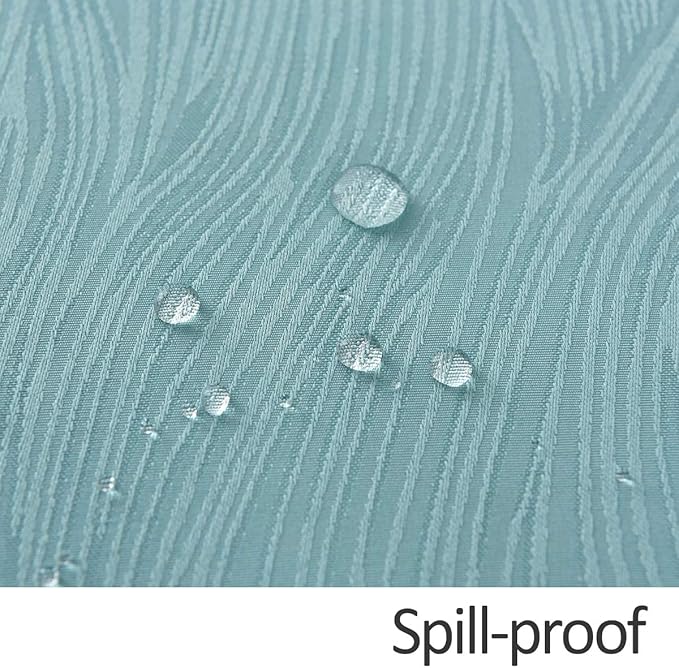 maxmill Jacquard Tablecloth Swirl Design Water Resistance Antiwrinkle Spillproof Heavy Weight Soft Table Cloth for Buffet Banquet Parties Event Holiday Dinner Square 52 x 52 Inch Turquoise