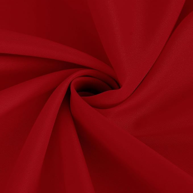 Fitable 6 Pack Red Round Tablecloths - 120 Inches in Diameter - Stain Resistant and Washable Table Clothes, Polyester Fabric Table Covers for Wedding, Party, Banquet, Formal Events