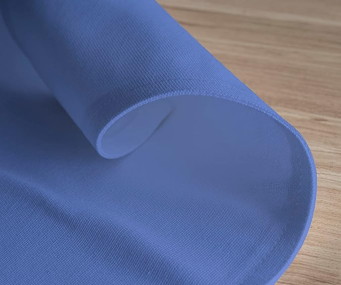 Calicot Placemats Set of 6 100% Cotton Washable Cloth Place Mats, Reusable Table Mats for Spring/Summer & Thanksgiving Christmas Decorations Kitchen Dining Party Wedding (Bel Air Blue, 13" x 19")
