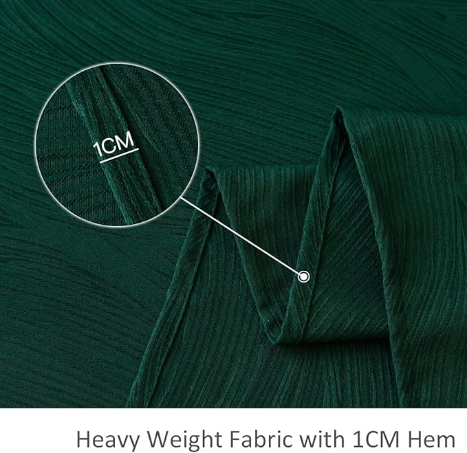 maxmill Christmas Hunter Green Tablecloth, Spill-Proof and Water Resistance Heavy Weight Soft Table Cloth for Christmas, Holiday and Family Gatherings, Dinner Rectangle 60 x 120 Inch, Hunter Green