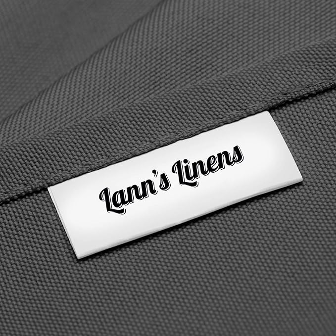 Lann's Linens - 60" x 102" Premium Tablecloth for Wedding/Banquet/Restaurant - Rectangular Polyester Fabric Table Cloth - Dark Gray