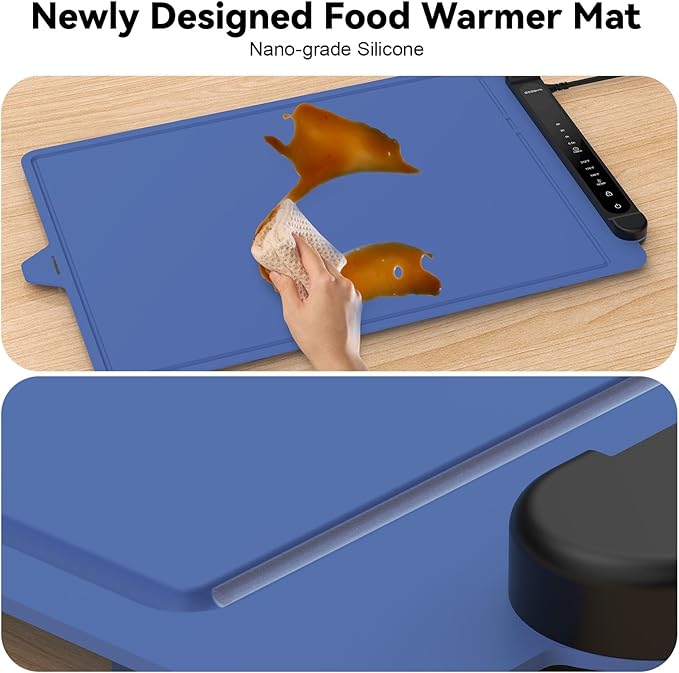 Warming Mat for Food Warmer Pad: Foldable Silicone Electric Warming Tray for Buffets Party - Fast Heating Portable Hot Plates for Countertop Kitchen Travel Home Outdoor Car Holiday Ideas