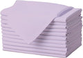Gee Di Moda Cloth Napkins - 17 x 17 Inch Lavender Dinner Napkins - Set of 12 Soft & Absorbent Washable Fabric Cloth Table Napkins with Hemmed Edges for Hotel Restaurant, Holiday Parties & Wedding