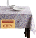 Maison d' Hermine Table Cloth Rectangle Table 100% Cotton 60 x 108 Inches Tablecloth Reusable Decorative for Dining Room Farmhouse Home Valentines Day Decorations Spring Summer - Mandala