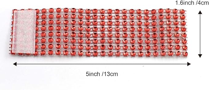 KPOSIYA Napkin Rings, Pack of 120 Rhinestone Napkin Rings Diamond Adornment for Place Settings, Wedding Receptions, Dinner or Holiday Parties, Family Gatherings (120, Red)