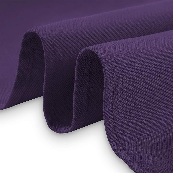 Lann's Linens - 108" Round Premium Tablecloth for Wedding/Banquet/Restaurant - Polyester Fabric Table Cloth - Purple