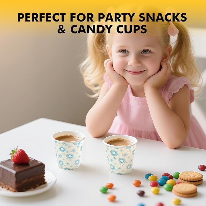 RACETOP [300 Pack] Paper Cups 3 oz, Bathroom Cups 3 oz, Disposable Bathroom Paper Cups, Small Mouthwash Cups, Ideal for Party, Travel, Events, Picnic