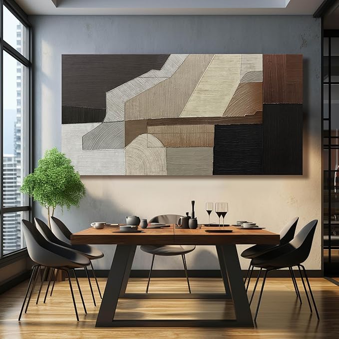VAYIMDH Line Abstract Wall Art Colorful Wall Prints Geometric Living Room Decorations for Walls neutral Artwork Office Bedroom Photo 29"x 58" Ready to Hang