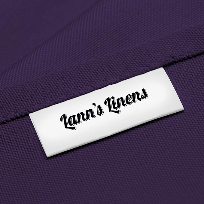 Lann's Linens 70 x 120 Inch Rectangular Tablecloth, Washable Polyester Fabric Table Cloth for Dining Tables, Parties, Restaurants, Weddings - Purple