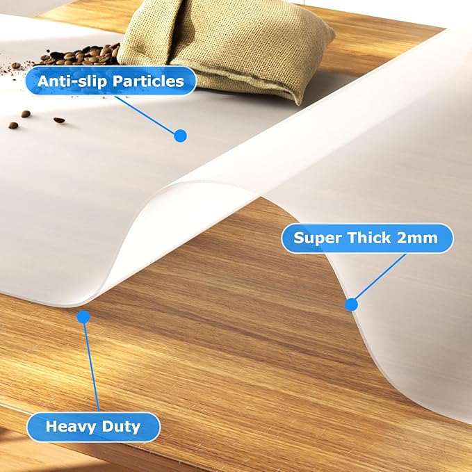 Silicone Mats for Kitchen Counter 47.2"x23.6"x0.08”, Largest Heat Resistant Mats for Countertop, Kitchen Island Silicone Protector Placemats Nonslip Extra Large Counter Mat (Translucent)