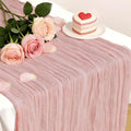 Pink Table Runner, 10Ft 120in Cheesecloth Table Runner, Gauze Rustic Cheese Cloth Table Runners for Wedding, Party, Baby & Bridal Shower, Boho Table Runners for Christmas Thanksgiving Halloween Easter