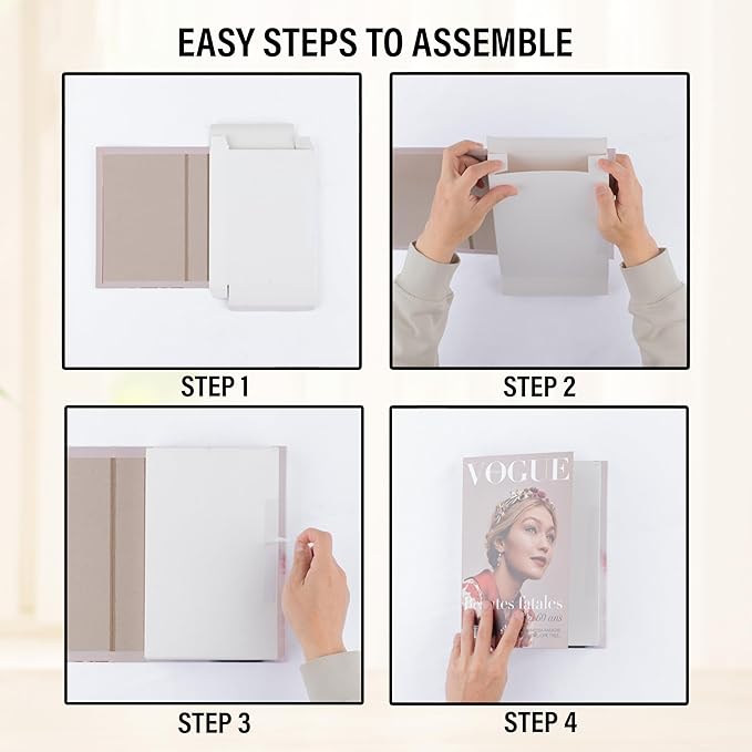Velvet Medium | 4 PCS Faux Decorative Books for Home Decor | Not Real Books (Cardboard Boxes) | Coffee Table, Shelf Styling & Modern Aesthetic Accent Pieces for Living Room, Office