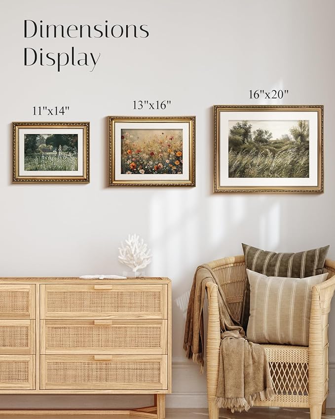 InSimSea Gold Picture Framed Wall Art, Living Room Vintage Olive Tree in Vessel Wall Decor, Still Life Botanical Canvas Print Art, Home Farmhouse Decor, Antique Paintings with Frame 13x16inch