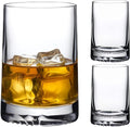 NUDE Whiskey Glasses Set of 2 DOF – 13.25 oz Lead-Free Crystal Old Fashioned Rocks Glasses for Whisky, Scotch & Bourbon – Alba by Joe Doucet, Hand-Engraved Tartan, Heavy Base