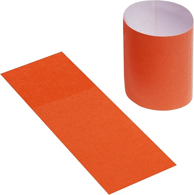 Germiwipe 500 Pcs Orange Self-Adhesive Paper Napkin Bands - Disposable Napkin Rings for Silverware Wraps, Ideal for Restaurants, Weddings, Parties & Catering Events