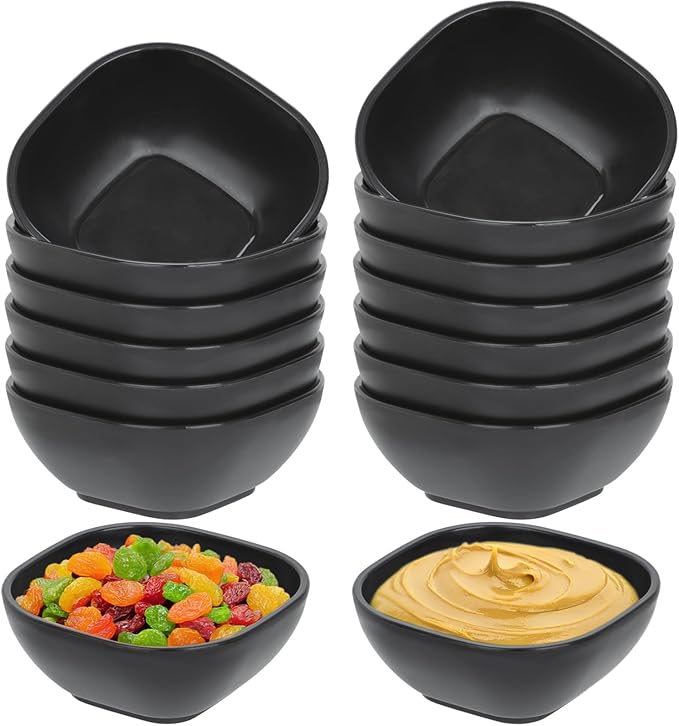 15 Pack Unbreakable Dipping Bowls, 4.5 OZ Soy Sauce Dishes,Wheat Straw Small Dessert Bowls,Small Prep Bowls，Dipping Sauce Cups, Dip Bowls for Side Dish, Snacks, BBQ，Ketchup