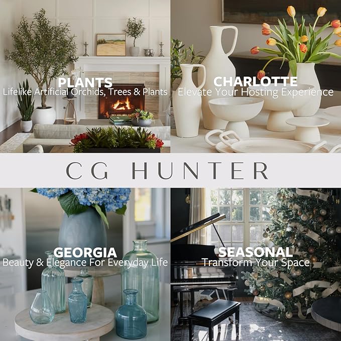 CG Hunter Large Crème Footed Bowl, Elegant Aluminum Serving Dish, Perfect for Home Decor, Dining Table Centerpiece, Fruit Display, Salad Serving, and Decorative Kitchen Accents
