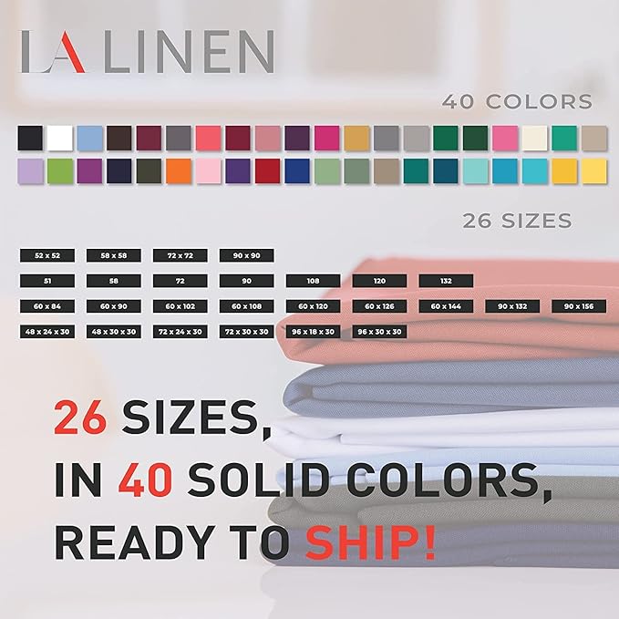 LA Linen Polyester Poplin Washable Square Tablecloth, Stain and Wrinkle Resistant Table Cover 72x72, Fabric Table Cloth for Dinning, Kitchen, Party, Holiday 72 by 72-Inch, Purple