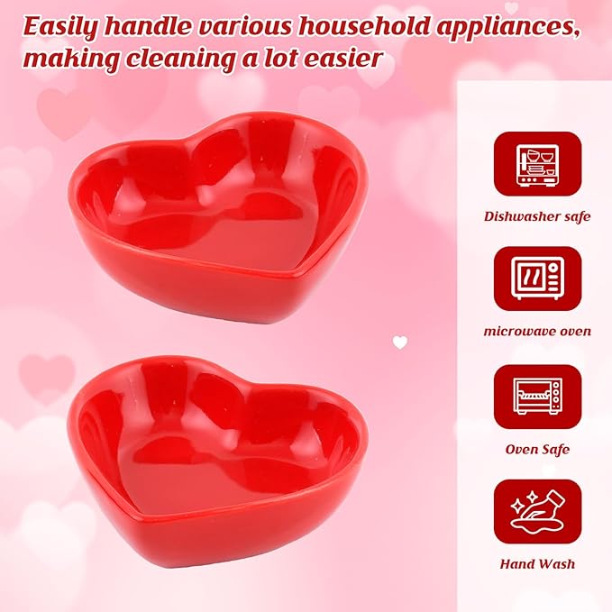 8PCS Heart Shaped Bowl Heart Bowl For Candy Lovers, Office Desk Decor, Home Snack Display, Valentine'S Day, Wedding Celebrations, Birthday Parties,Family Kitchen Use