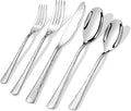 Hammered Silverware Set, 30 Piece Stainless Steel 18/10 Flatware Set for 6, Utensil Sets DishwasherSafe, Rust-Resistant, Modern Cutlery Set forHome, Wedding, Restaurant