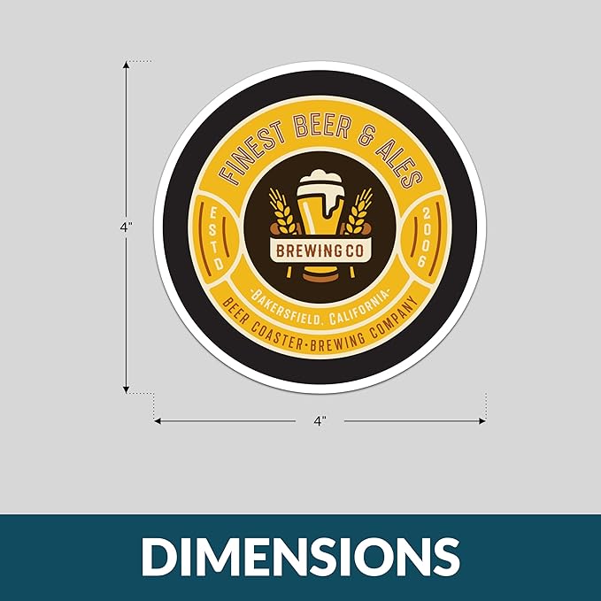 Custom Coasters - Personalized Pulpboard Coasters with Your Own Logo or Photo (10-1000 Pack) (4 inch Round)