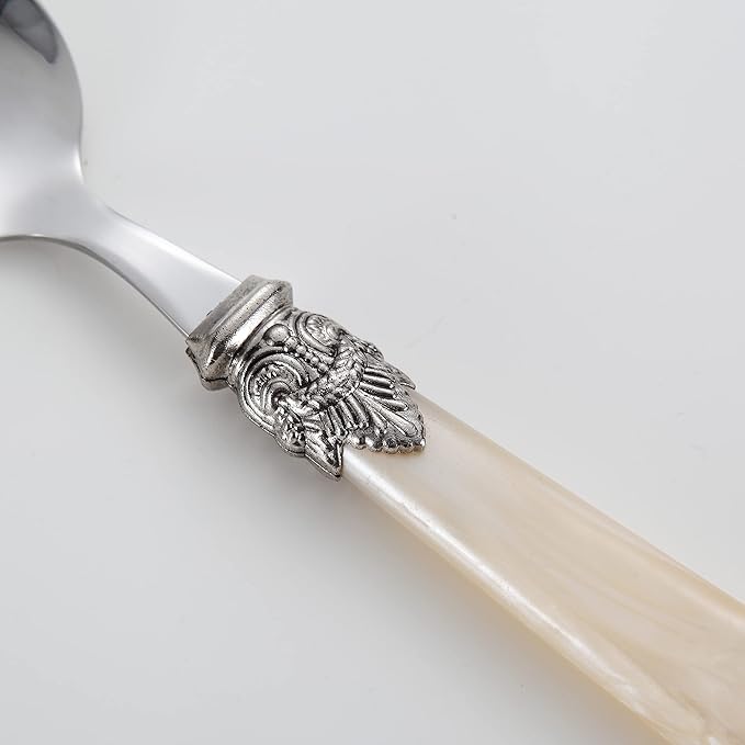 20 pieces 18/10 Stainless Steel Silverware Sets With Champagne Handle,Vintage Cutlery Sets,Sliverware set Service for 4,Dishware Safe (20,champagne)