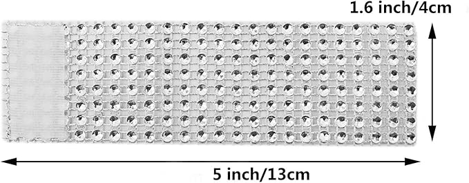 KPOSIYA Napkin Rings, Pack of 60 Rhinestone Napkin Rings Diamond Adornment for Place Settings, Wedding Receptions, Dinner or Holiday Parties, Family Gatherings (60, Silver)