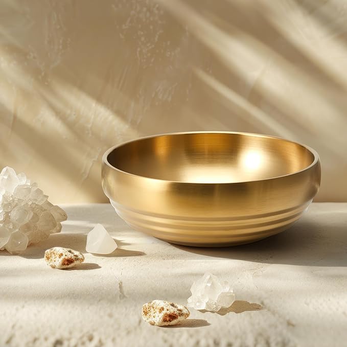2 Pcs 7.4 Inch Large Decorative Bowl Gold Key Dish for Entryway Table Key Holder Gold Bowls Coffee Tables Centerpiece for Kitchen Counter and Home Decoration