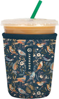 Sok It JavaSok Iced Coffee & Cold Soda Insulated Neoprene Cup Sleeve (Early Birds, Small: 16-20oz)