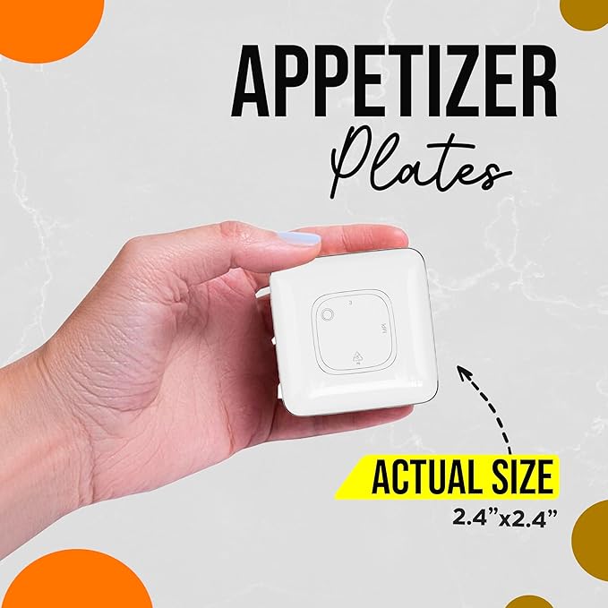 Exquisite Tiny Mini Dessert Plates - 120 Pack 2.4 In. x 2.4 In. Clear Disposable Appetizer Plates - Small Plastic BPA Free for Weddings