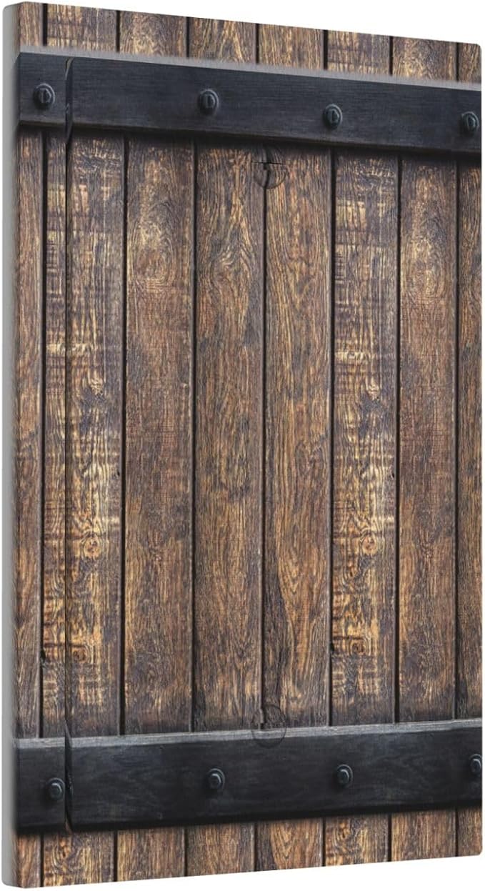 Light Switch Cover Rustic Barn Door Vintage Country Wood Board Wall Plate Cover 1 Gang Blank No Device Decorative Outlet Covers Electrical Switchplate for Farmhouse Cabin Decor