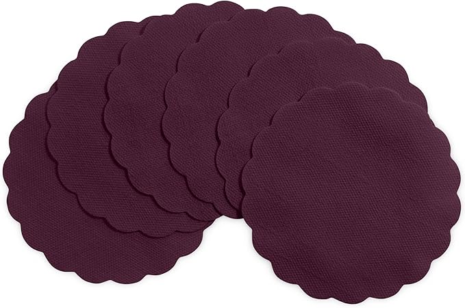 Disposable Plum Paper Coasters for Drinks, 3.5 Inch Round Coasters for Bar, Cocktail, Beverage, Wine Or Event, 500 Pack Bulk