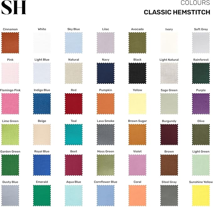 Solino Home Linen Royal Blue Table Runner 60 Inches - Classic Hemstitch, 100% Pure Linen Coffee Table Runner 14 x 60 Inch Ideal for Dresser Tables, Spring