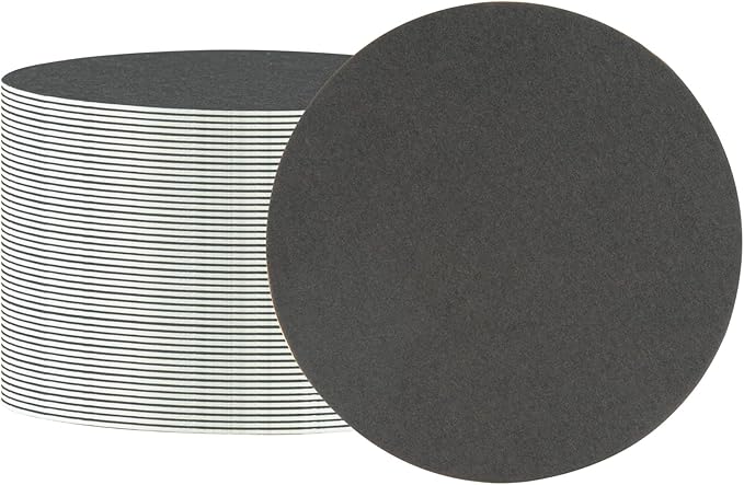 Restaurantware Paper Coasters 1000 Pack of 4 Inch Disposable Beverage Coasters Absorbent for Hot and Cold Drinks Black Coffee Cup Essentials for Table Decor, Kitchen, Home Patio or Living Room
