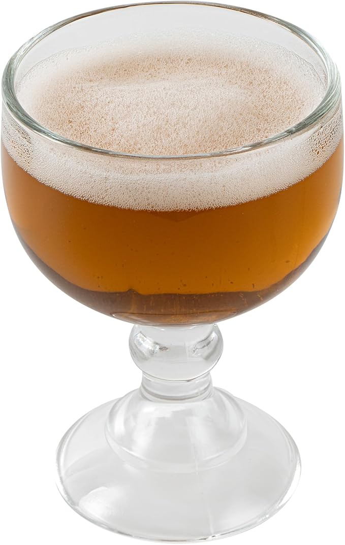 Restaurantware-Vetri 18 Ounce Schooner Beer Glasses, 6 Stemmed Shrimp Cocktail Glasses - No Lead, Dishwashable, Clear Glass Goblets, Suitable For Coronitas, Margaritas, Tequila, Or Whiskey Sour