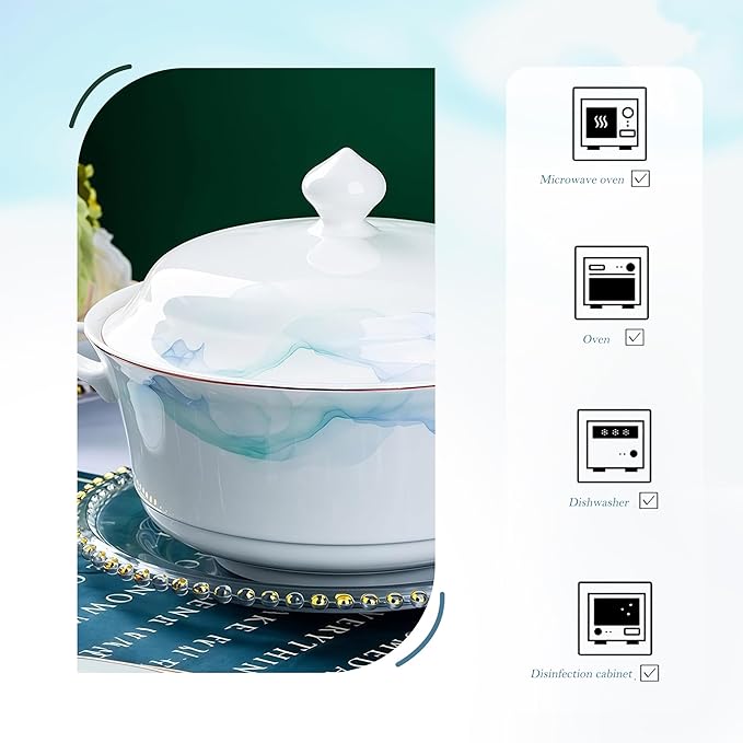 60 Pcs, Top Ceramic Bone China Dinnerware Set, Fine China Dinnerware Sets, Ceramic Tableware Set, Chinese Gifts