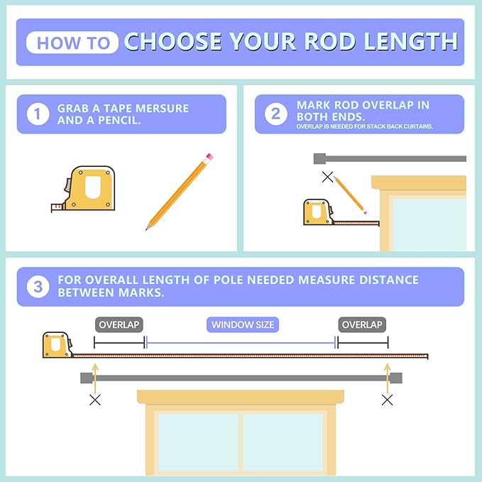 Curtain Rods for Windows 16 to 240 Inches Adjustable Length 1 Inch Diameter Window Curtain Rod with Aluminium End Cap, Antique Bronze