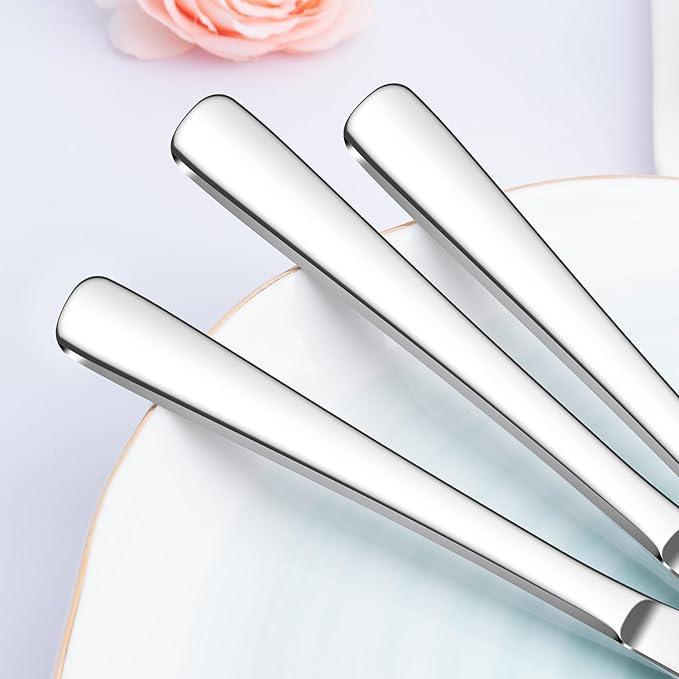 36 Pieces Butter Knives Set - 9 Inches Butter Knife, Food Grade Stainless Steel Dinner Knives Set, Mirror Polished Knife Silverware for Home, Restaurant, Kitchen, Dishwasher Safe