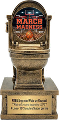 Decade Awards Action Pedestal Gold Toilet Bowl Trophy with Optional Inserts - Custom Engraved Plate On Request (7 Inch Tall)