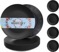 Homienly Dinner Plates Set of 8 Unbreakable Wheat Straw Plates with Textured Design - Microwave & Dishwasher Safe - Perfect for Camping, Kitchen Use - Black, 9 inch