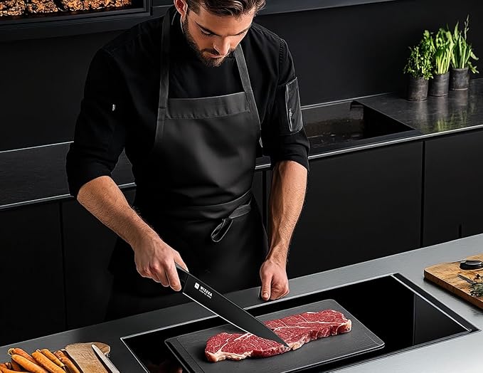 WIZEKA Chef Knife: 8 Inch: Extreme Sharp Kitchen Knife: Full Tang High Carbon Stainless Steel: Chef's knife with Ergonomic Handle with Unique Patterns,Kokopelli Series