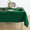 Solino Home Linen Tablecloth 52 x 52 Inch - 100% Pure Linen Christmas Green Square Tablecloth - Fete, Machine Washable Table Throw for St Patricks Day