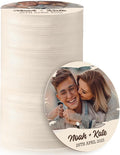 100 Pack Personalized Wedding Coasters, Custom Cardboard Coasters for Drinks with Photo Print and Text, Keepsake Wedding Favors and Gifts for Couples, 3.95" Round (Design 6)
