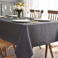 maxmill Jacquard Table Cloth Waving Pattern Water Proof Wrinkle Free Heavy Weight Soft Tablecloth Decorative Fabric Table Cover for Outdoor and Indoor Use Rectangular 60 x 104 Inch Charcoal