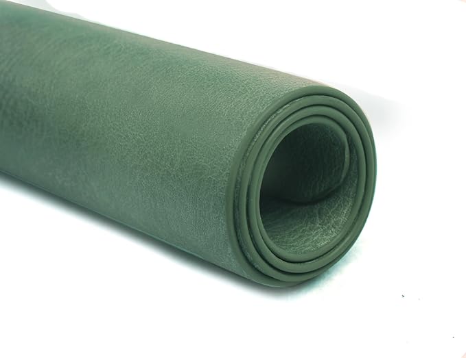 Faux Leather Reusable Table mats Set of 6,Waterproof&Stain-Resistant Place Mats,Heat-Resistant&Non-Slip Placemats for Indoor Outdoor Patio Table Kitchen and Kids,12''x17(Avocado Green)