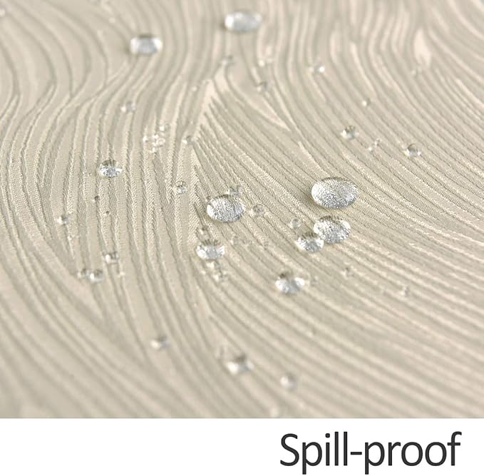 maxmill Square Table Cloth Swirl Pattern Spillproof Wrinkle Resistant Heavy Weight Soft Tablecloth for Kitchen Dinning Tabletop Outdoor Picnic Square 52 x 52 Inch Beige