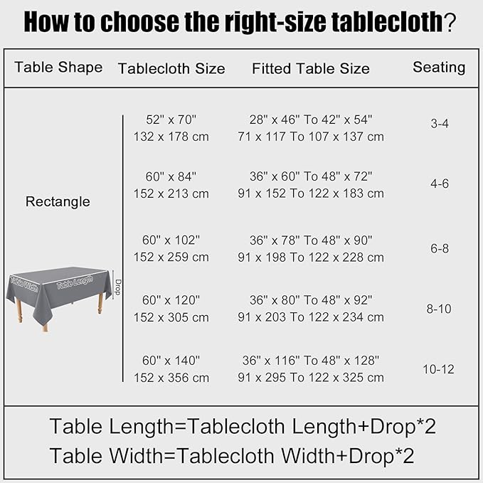 Smiry Square Table Cloth Linen Textured, Waterproof Spillproof Anti-Wrinkle Burlap Tablecloth, Washable Decorative Fabric Table Cover for Dining, Party, Banquet, 60 x 60 Inch, Grey