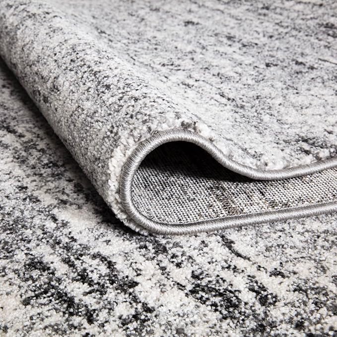 Keen Home Design Area Rugs - Non-Shedding, Thick Pile Abstract Rugs for Kitchen, Living Room, Bedroom, Dining Room, Entryway (Abstract Cream/Grey, 2'8" x 9'11")