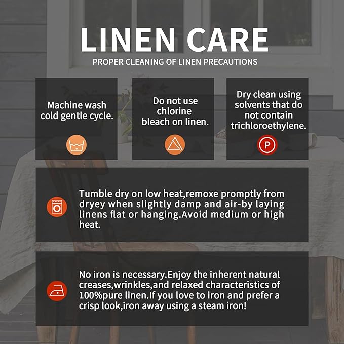 EVERLY 100% Pure Linen Round Tablecloths 90Inch Round Machine Washable Tablecloth for Thanksgiving,Decorative Halloween,Buffet Parties,Picnic,Events,Weddings and Restaurants-White