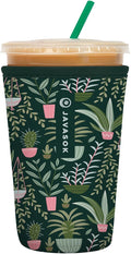 Sok It JavaSok Iced Coffee & Cold Soda Insulated Neoprene Cup Sleeve (Green Living, Medium: 22-28oz)
